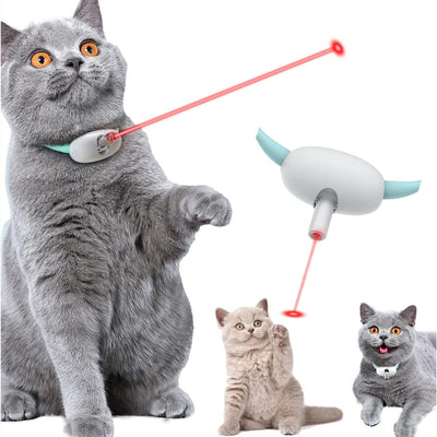 Collar Láser Automático para Gatos - Juguete Interactivo Recargable USB